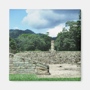 Ancient Archeological Site Copan Honduras Foto Magneet