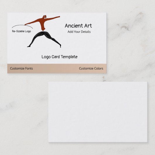 Ancient Art Warrior Logo Visitekaartje (Voorkant / Achterkant)