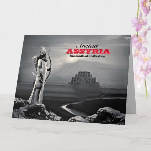Ancient Assyria Folded Greeting Card Kaart (Orchidee)