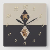 Ancient Assyria Vierkante Klok (Voorkant)