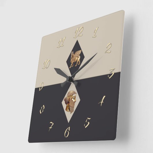 Ancient Assyria Vierkante Klok (Hoek)