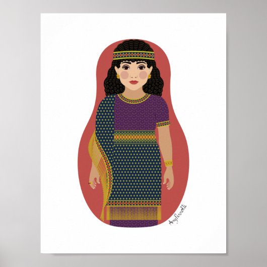Ancient Assyrian Matryoshka Poster (Voorkant)