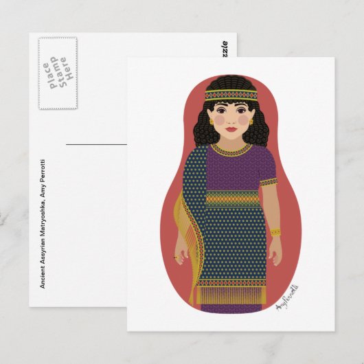 Ancient Assyrische Matryoshka Briefkaart (Voorkant / Achterkant)
