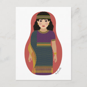 Ancient Assyrische Matryoshka Briefkaart