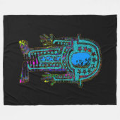 Ancient Astronaut Fleece Deken (Voorkant (Horizontaal))