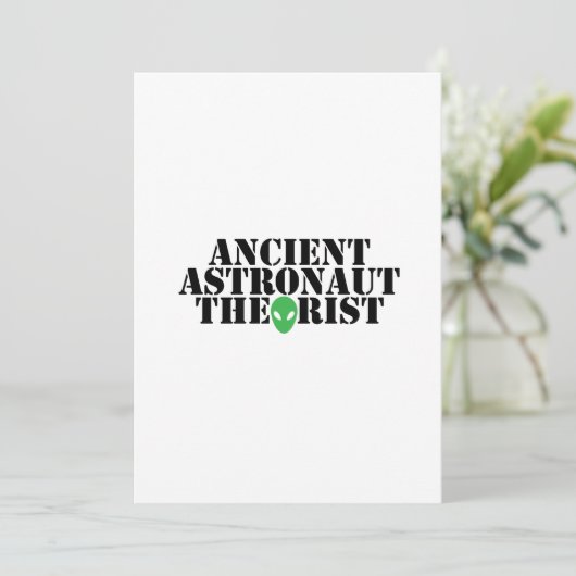Ancient Astronaut Theorist Alien Funny Birthday Kaart (Staand voorkant)