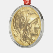 Ancient Athena Coin Metalen Ornament (Links)