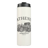 Ancient Athens Acropolis Retro View Thermosbeker (Voorkant)