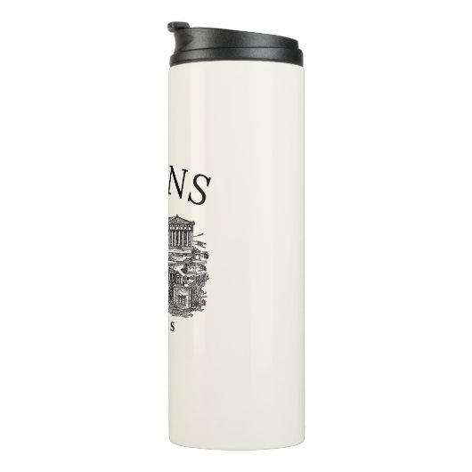 Ancient Athens Acropolis Retro View Thermosbeker (Geroteerd rechts)
