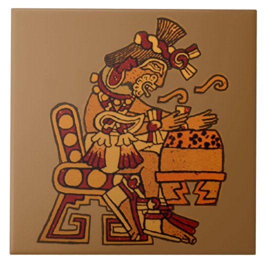 Ancient Aztec Codex Tegeltje (Voorkant)