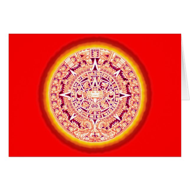 Ancient Aztec-kalender (Voorkant Horizontaal)