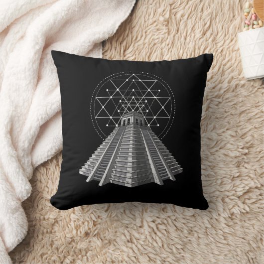 Ancient Aztec Pyramide Kussen (Deken)