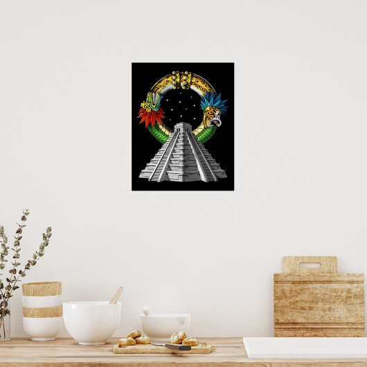 Ancient Aztec Pyramide Poster (Keuken)