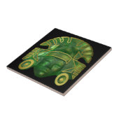 Ancient Aztec Sun Masker Tegeltje (Zijkant)