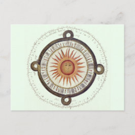 Ancient Aztec Sun Stone Calendar Briefkaart