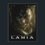 Ancient Beast & Creatures: LAMIA Postcard Briefkaart<br><div class="desc">Lamia: From the suffocating depths of an ancient swamp, Lamia rises—half-woman, half-serpent—her scaled body coiling through the mist as her hollow, predatory eyes search the darkness. Regarded as a night-haunting spirit and devourer of children, she moves in somber silence, a creeping horror whispered of in trembling voices long after the...</div>