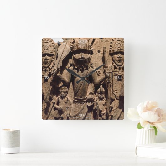 Ancient Benin-draagwandklok Vierkante Klok (Huis)