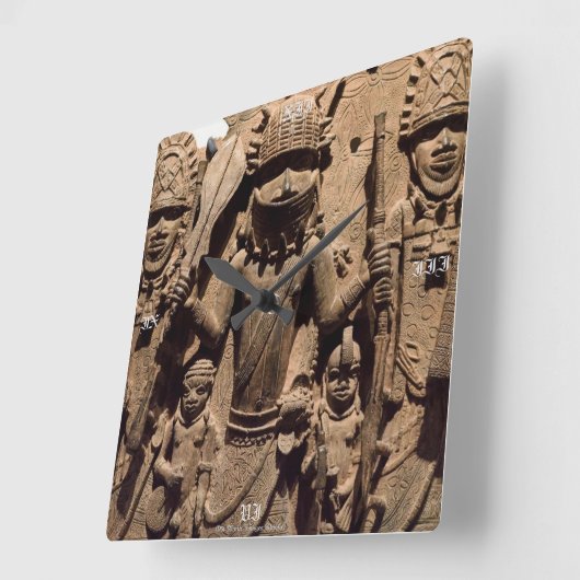 Ancient Benin-draagwandklok Vierkante Klok (Hoek)