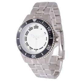 Ancient Black White Mayan Numerals Vector Art Horloge