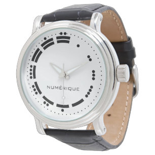 Ancient Black White Mayan Numerals Vector Art Horloge