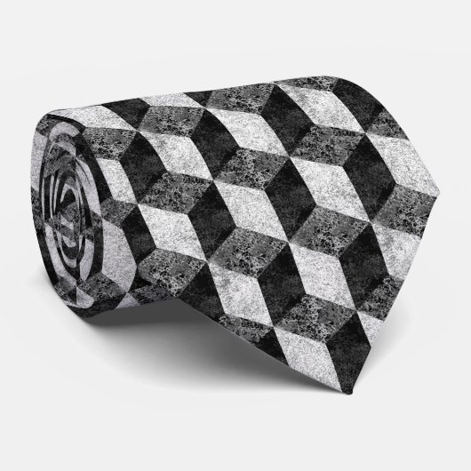 Ancient Block Pattern 01 Stropdas (Opgerold)