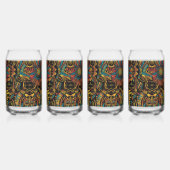 Ancient Blue "Aztec Dream" 16 oz Gedrukt Glas Set (Achterkant)