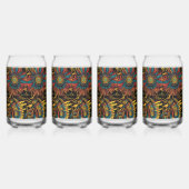 Ancient Blue "Aztec Dream" 16 oz Gedrukt Glas Set (Rechts)