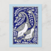 Ancient Blue Kalamkari Post Card Briefkaart (Voorkant)