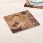 Ancient boeddhistisch schilderen kartonnen onderzetters (Schuin)