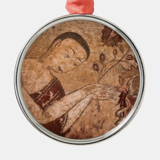 Ancient boeddhistisch schilderen metalen ornament (Voorkant)
