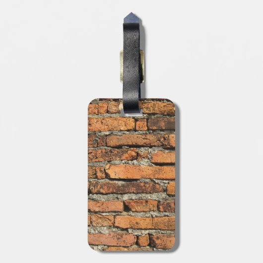 Ancient Brick Wall Bagagelabel (Achterkant verticaal)