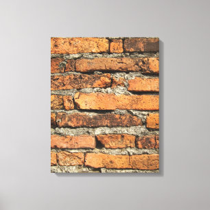Ancient Brick Wall Canvas Afdruk