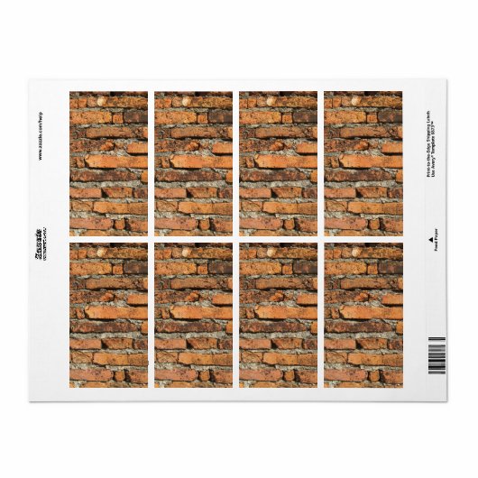 Ancient Brick Wall Etiket (Full Sheet)