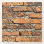Ancient Brick Wall Glazen Onderzetter (Voorkant)