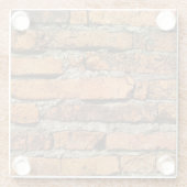 Ancient Brick Wall Glazen Onderzetter (Achterkant)