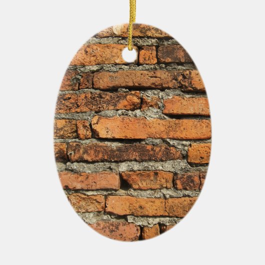 Ancient Brick Wall Keramisch Ornament (Voorkant)