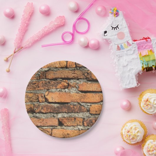 Ancient Brick Wall Papieren Bordje (Feest)