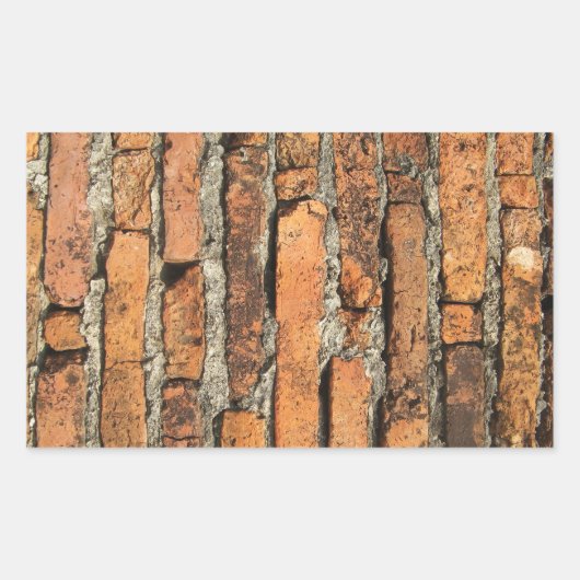 Ancient Brick Wall Rechthoekige Sticker (Voorkant)