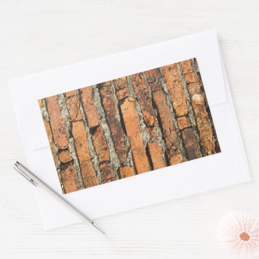 Ancient Brick Wall Rechthoekige Sticker (Envelop)