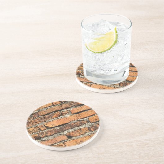 Ancient Brick Wall Zandsteen Onderzetter (Zijkant)