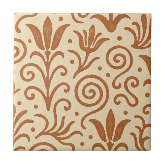 Ancient  Bronze Age Aegean Minoan Inspired Pattern Tegeltje (Voorkant)