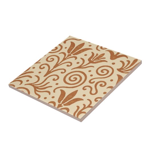 Ancient  Bronze Age Aegean Minoan Inspired Pattern Tegeltje (Zijkant)