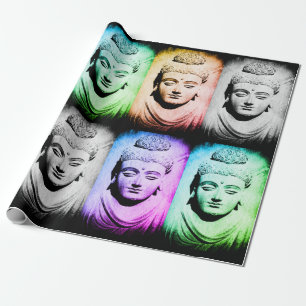 Ancient Buddha Multi Colored & Shakyamuni Cadeaupapier