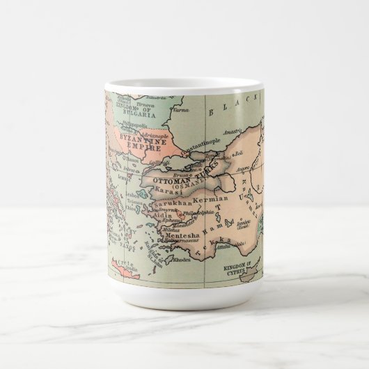 Ancient Byzantine Empire Map Koffiemok (Center)