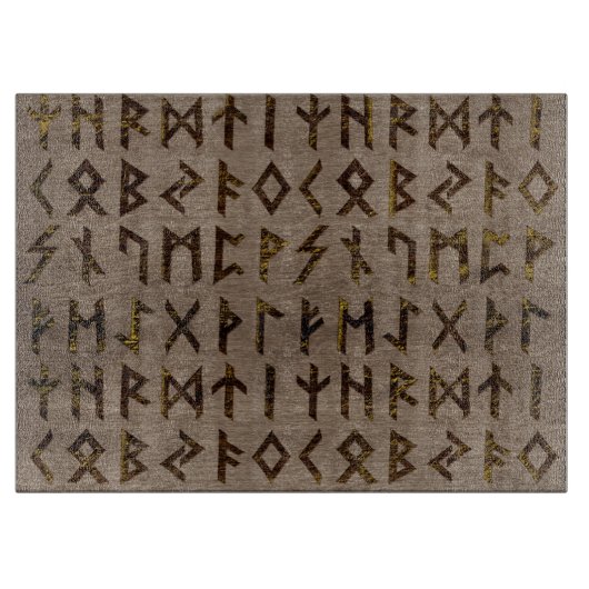 Ancient Celtic Runes Alphabet patroon Snijplank (Voorkant)