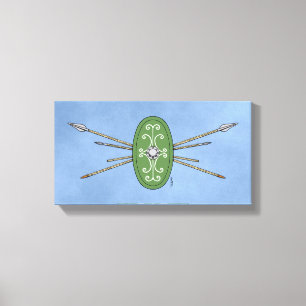Ancient Celtic Shield and Spears Canvas Afdruk