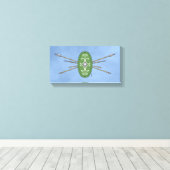 Ancient Celtic Shield and Spears Canvas Afdruk (Insitu (Houten vloer))