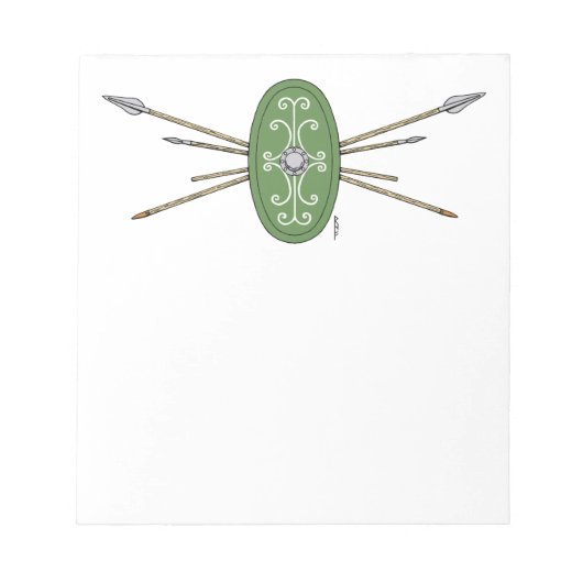 Ancient Celtic Shield and Spears Notitieblok (Voorkant)