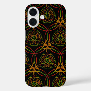 Ancient Celtic Style Thin Hammered Metal Lines iPhone 16 Hoesje