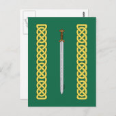 Ancient Celtic Sword and Knotwork Briefkaart (Voorkant / Achterkant)